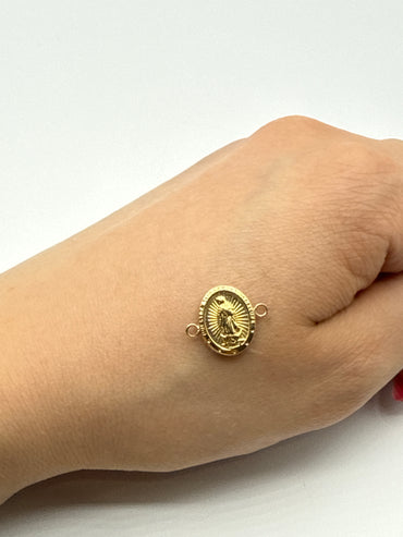 Herraje Virgen Guadalupe Oro amarillo 18k 0,48 Gr / 1,3 Cm