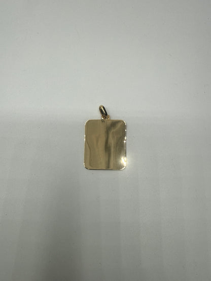 Dije Placa Lisa Oro amarillo 18k 1,45 Gr / 18,20 mm / 2,4 Cm