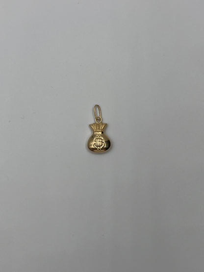 Dije Bolsa dinero Oro amarillo 18k 0,62 Gr / 9 mm / 1,4 Cm