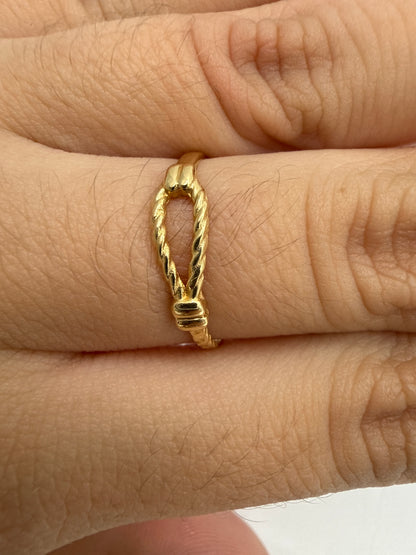 Anillo Soga Oro amarillo 18k / Talla 6 3/4 / 1,29 Gr / 4,5 mm