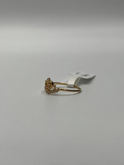Anillo 15s Circon Blanco Oro amarillo 18k / Talla 6 1/2 / 1,32 Gr / 8,55 mm