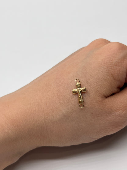 Herraje Cruz Cristo Oro amarillo 18k 0,33 Gr / 1,2 Cm