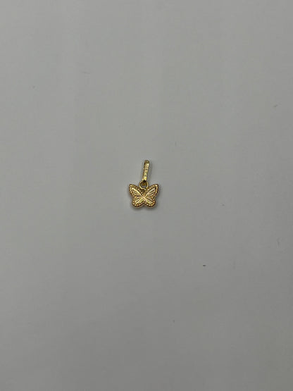 Dije Mariposa Diamantada Oro amarillo 18k 0,34 Gr / 8,20 mm / 0,8 Cm