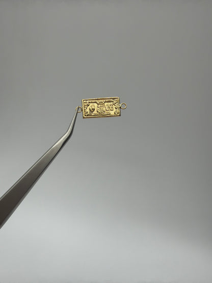 Herraje Dolar Oro amarillo 18k 0,73 Gr / 0,8 Cm