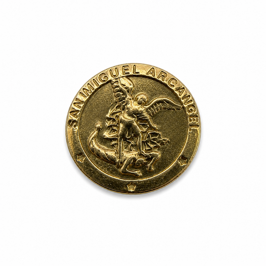 Herraje Arcangel San Miguel Oro amarillo 18k 0,54 Gr / 1,2 Cm