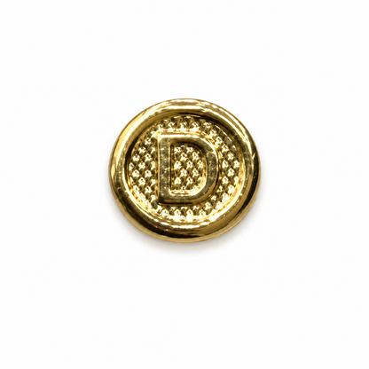 Herraje Letra D Oro amarillo 18k 0,43 Gr / 1 Cm