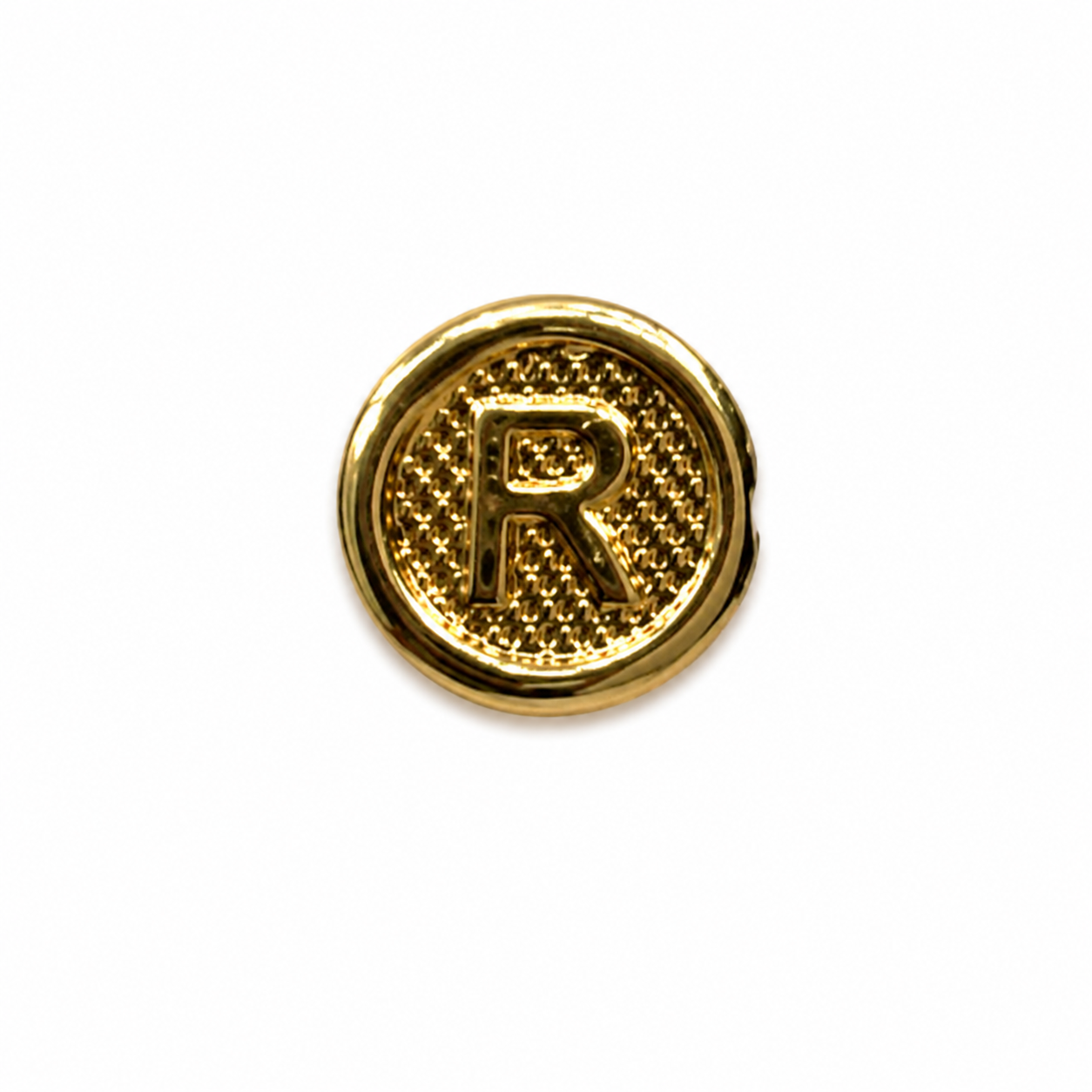 Herraje letra R Oro amarillo 18k 0,35 Gr / 1 Cm