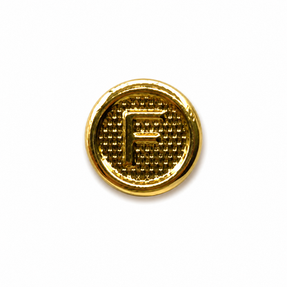 Herraje Letra F Oro amarillo 18k 0,38 Gr / 1 Cm