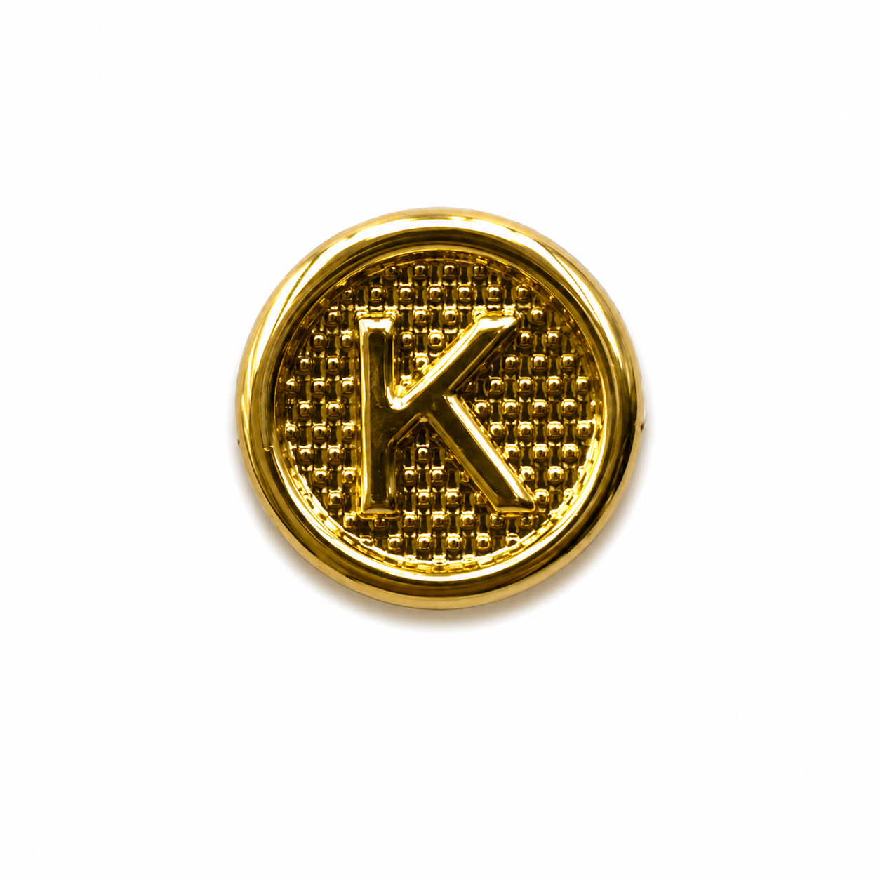 Herraje Letra K Oro amarillo 18k 0,38 Gr / 1 Cm