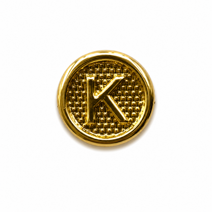 Herraje Letra K Oro amarillo 18k 0,38 Gr / 1 Cm