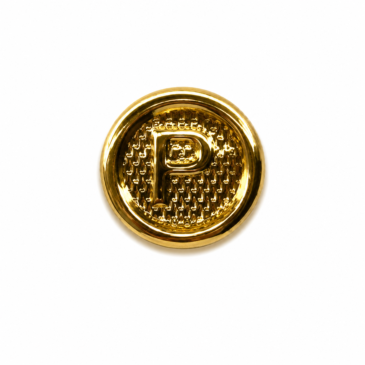 Herraje Letra P Oro amarillo 18k 0,39 Gr / 1 Cm