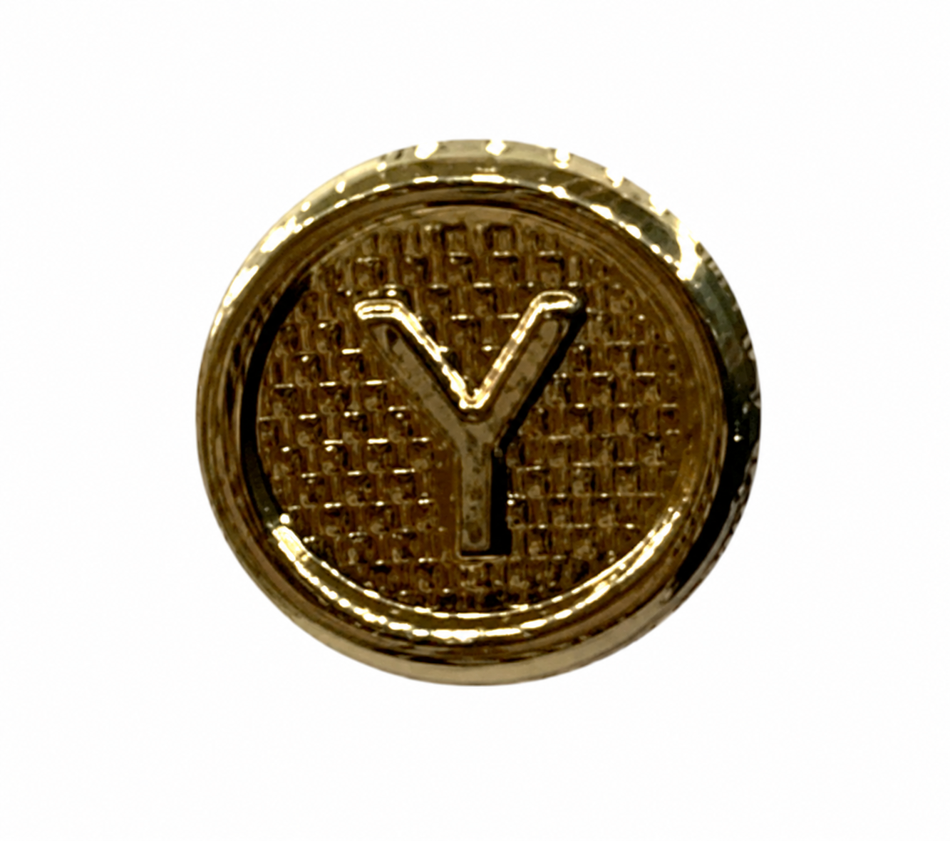 Herraje Letra Y Oro amarillo 18k 0,39 Gr / 1 Cm