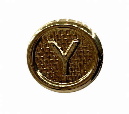 Herraje Letra Y Oro amarillo 18k 0,39 Gr / 1 Cm