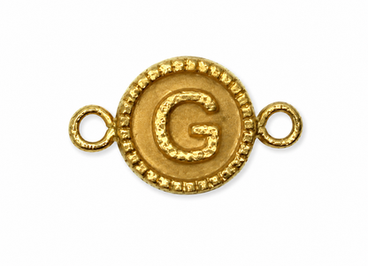 Herraje Letra G Oro amarillo 18k 0,60 Gr / 1 Cm