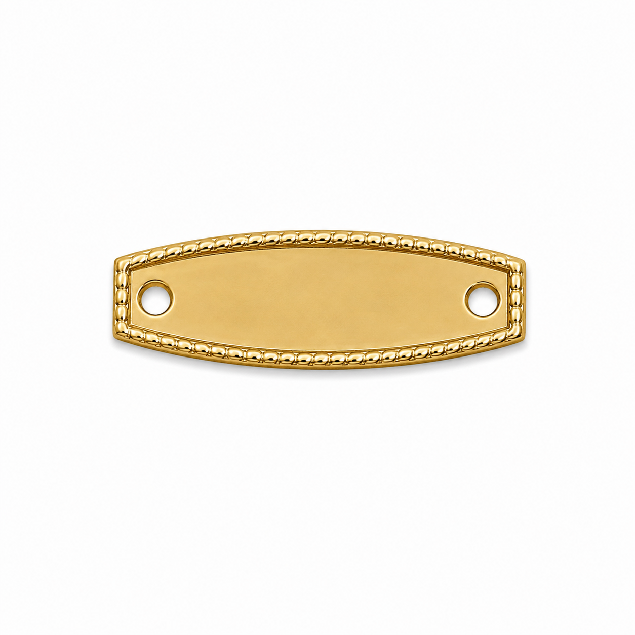 Herraje Placa Diamantada Oro amarillo 18k 0,72 Gr / 2,2 Cm