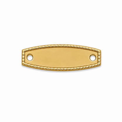 Herraje Placa Diamantada Oro amarillo 18k 0,72 Gr / 2,2 Cm