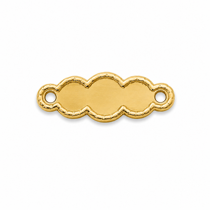 Herraje Placa Nube Oro amarillo 18k 0,61 Gr / 2,2 Cm