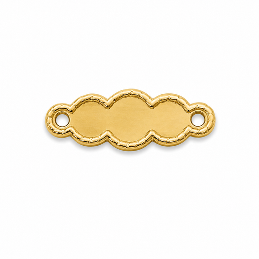 Herraje Placa Nube Oro amarillo 18k 0,61 Gr / 2,2 Cm