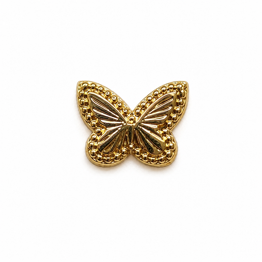 Herraje Mariposa Diamantada Oro amarillo 18k 0,32 Gr / 0,8 Cm