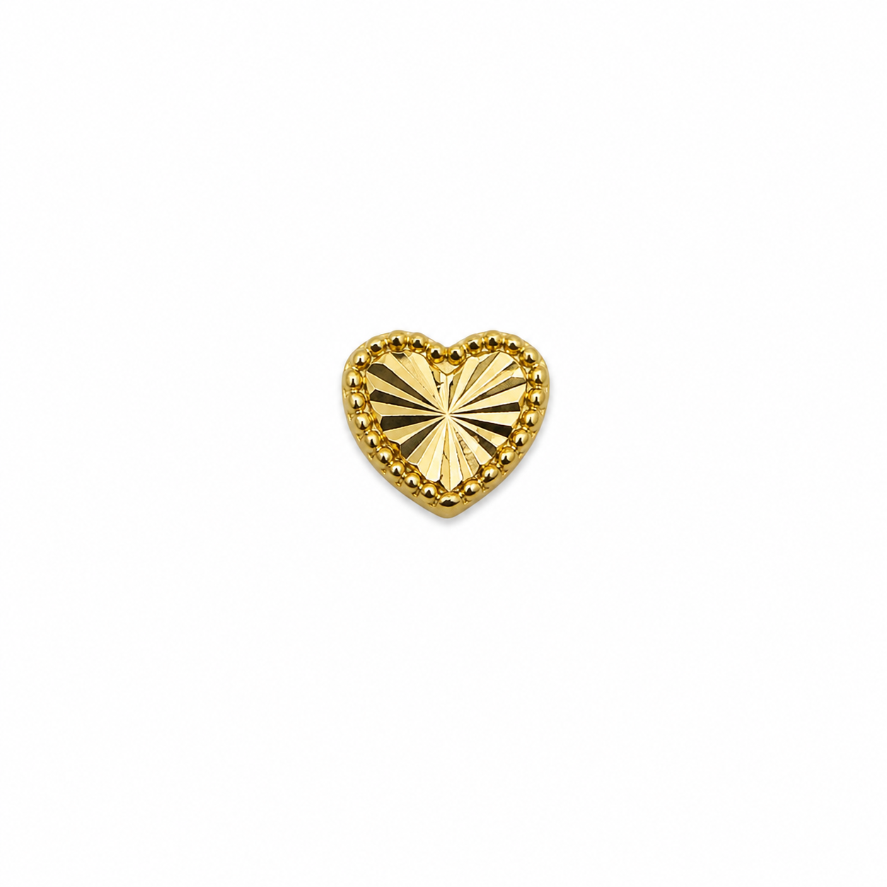 Herraje Corazon Diamantado Oro amarillo 18k 0,24 Gr / 1 Cm