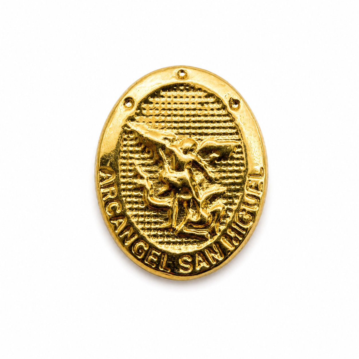 Herraje Arcangel San Miguel Oro amarillo 18k 0,45 Gr / 1,3 Cm