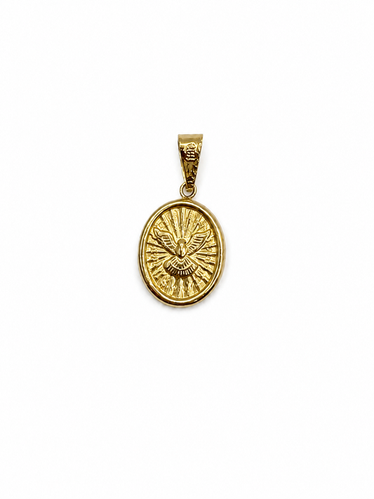 Dije Espiritu Santo Oro amarillo 18k 0,77 Gr / 12,5 mm / 1,8 Cm