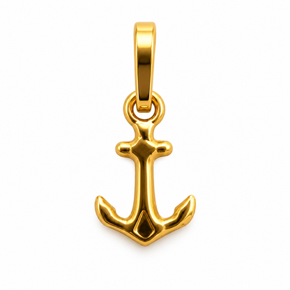 Dije Ancla Oro amarillo 18k 0,25 Gr / 7 mm / 1,1 Cm