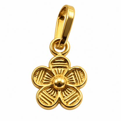 Dije Flor Oro amarillo 18k 0,32 Gr / 8 mm / 1 Cm