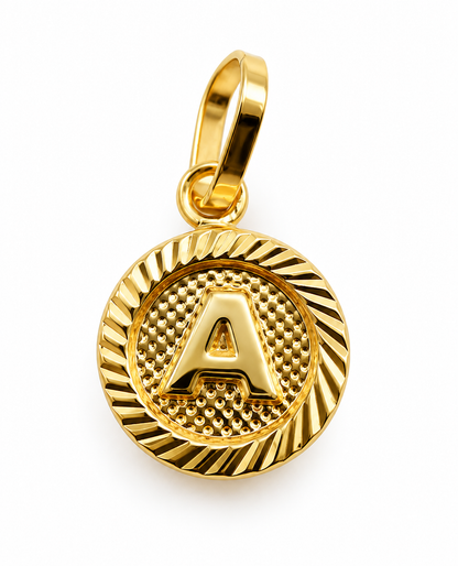 Dije Letra A Diamantada Oro amarillo 18k 0,71 Gr / 10 mm / 1 Cm