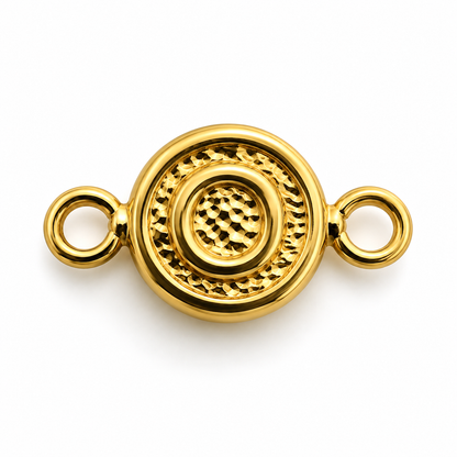 Herraje Letra O Oro amarillo 18k 0,38 Gr / 0,8 Cm