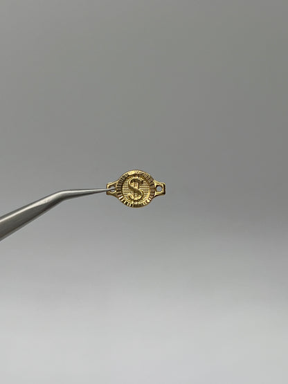 Herraje Signo Peso Oro amarillo 18k 0,61 Gr / 1 Cm