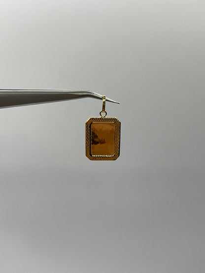 Dije Placa Oro amarillo 18k 0,76 Gr / 14,3 mm / 1,8 Cm