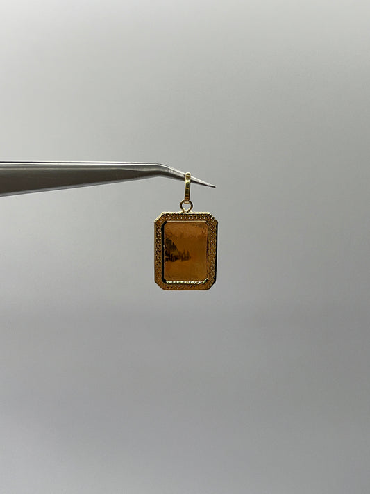 Dije Placa Oro amarillo 18k 0,69 Gr / 14 mm / 1,8 Cm