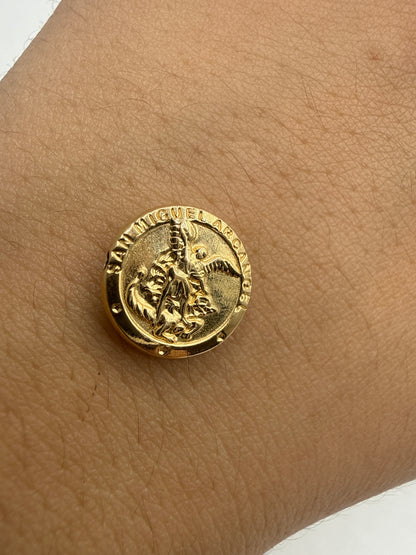 Herraje Arcángel San Miguel Oro amarillo 18k 0,58 Gr / 1,2 Cm
