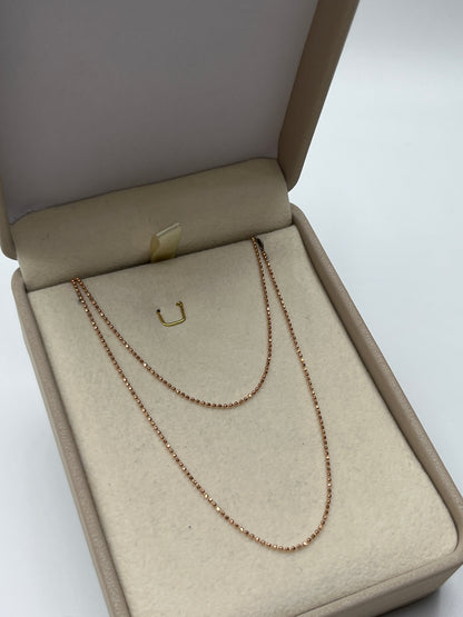 Cadena Militar Oro rosa 18k +3 / 2,32 Gr / 1,20 mm / 60 Cm