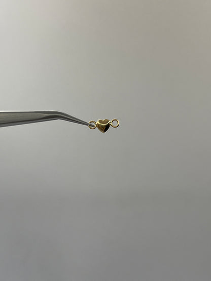 Herraje Corazon Liso Oro amarillo 18k 0,15 Gr / 0,5 Cm
