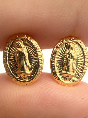 Topos Virgen Guadalupe Oro amarillo 18k 0,76 Gr / 7,6 mm