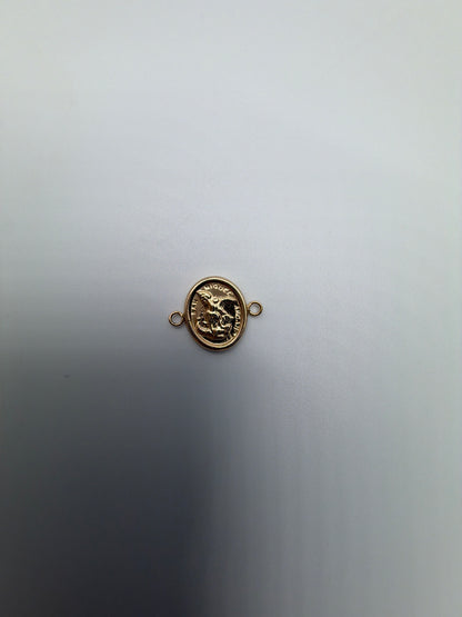 Herraje Arcangel San Miguel Oro amarillo 18k 0,52 Gr / 1 Cm