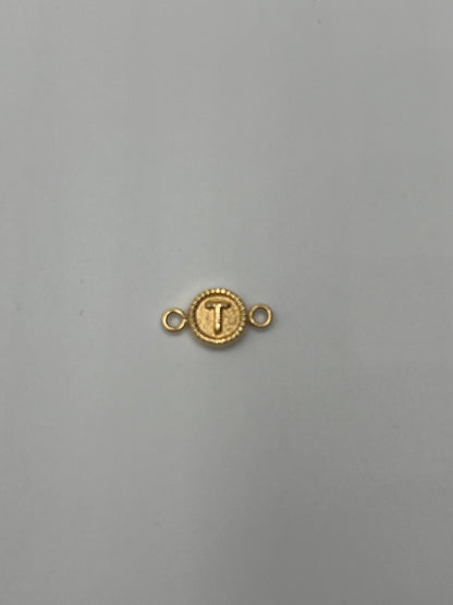 Herraje Letra T Oro amarillo 18k 0,43 Gr / 0,8 Cm