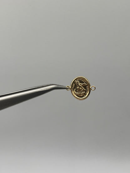 Herraje Arcangel San Miguel Oro amarillo 18k 0,51 Gr / 1,2 Cm