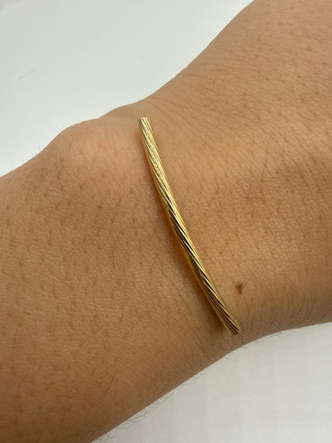 Herraje Rayado Oro amarillo 18k 0,30 Gr / 3,40 Cm