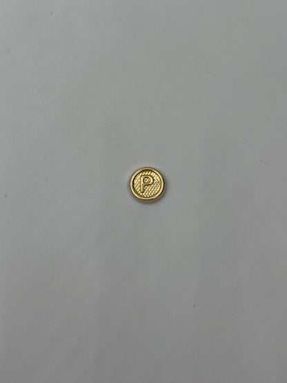 Herraje Letra P Oro amarillo 18k 0,39 Gr / 1 Cm