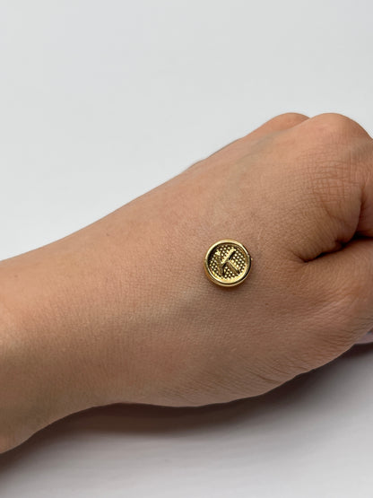 Herraje Letra K Oro amarillo 18k 0,38 Gr / 1 Cm