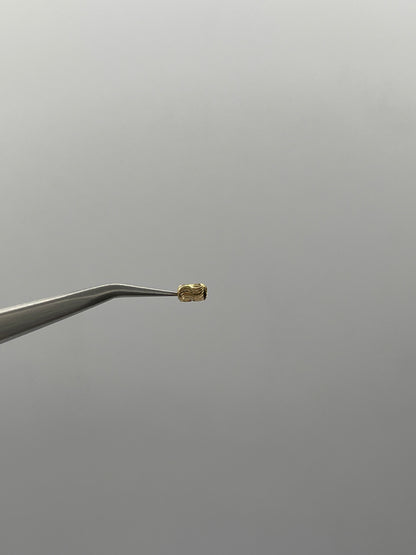 Herraje Cilindro oro amarillo 18k 0.08gr / 2.80mm