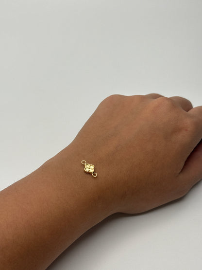 Herraje Flor Oro amarillo 18k 0,37 Gr / 0,8 Cm