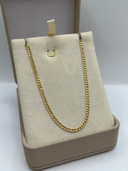 Cadena It Mini Cubana Oro amarillo 18k +2 / 2,57 Gr / 2,5 mm / 50 Cm