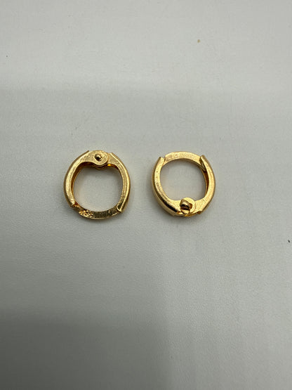 Candonga Carril Liso Oro amarillo 18k 0,64 Gr / 0,8 Cm