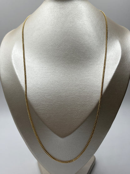 Cadena It Mini Cubana Oro amarillo 18k +2 / 3,60 Gr / 2,3 mm / 60 Cm
