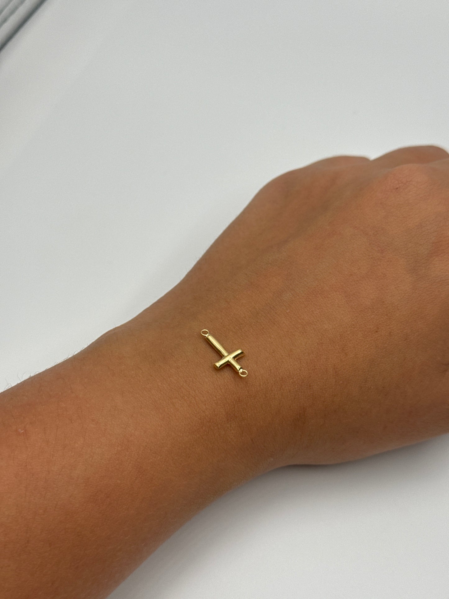 Herraje cruz Oro amarillo 18k 0,23 Gr / 1,7 Cm