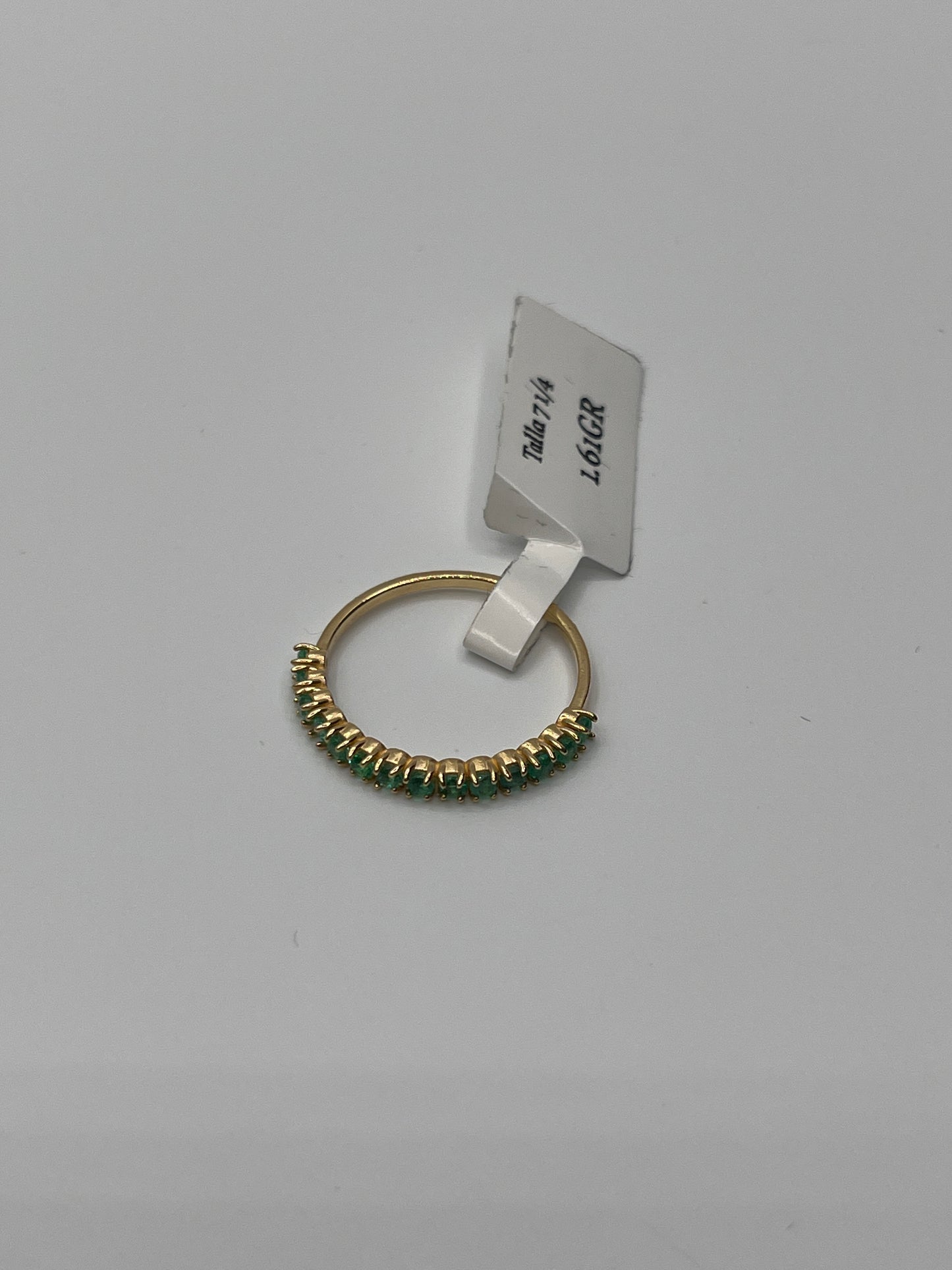 Anillo churumbela esmeralda Oro amarillo 18k / 1.61GR / 7 1/4 (JOYA)